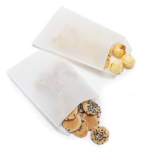 FOCCIUP 100 Pcs 3x5 Inch Mini Size Small Flat Paper Bag Semi-Transparent Glassine Bags for Party Favor - Image 3