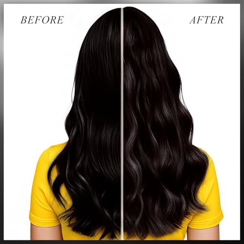 VOLLUCK Color Depositing Conditioner, 3-in-1 Cruelty-free Color Depositing Hair Mask for Enhances Shine & Softness, Non-foaming for All Hair Types (Black, 5.28 Fl oz) - Image 2