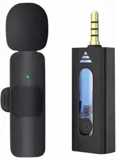 K35 Wireless Collar Microphone Lapel Lavalier Omnidirectional Mic Plug And Play Mike For Vlogging Interview Live Streaming Youtube Compatible With Bt Speakers, Dslr Camera (Black)