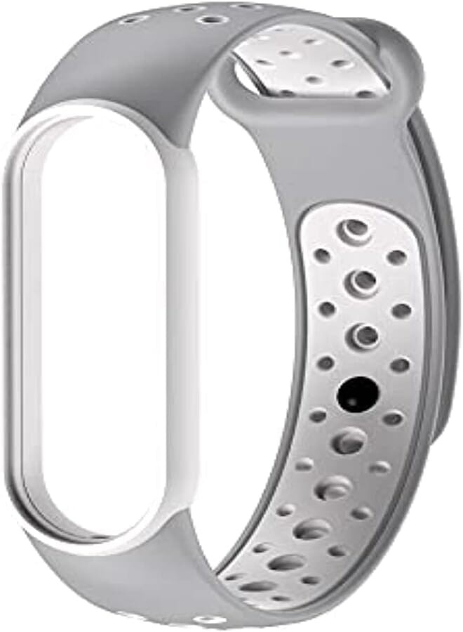 OR Soft Breathable Replacement Bracelet for Xiaomi Band 5 (Gray, White)