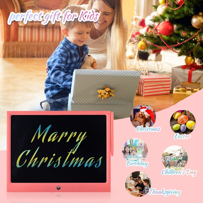 ERUW LCD Writing Tablet for Kids, 15 Inch Colorful Electronic Doodle Board, Educational Learning Kids Drawing Tablet Toys, Christmas Birthday Gift for 3 4 5 6 7 8 9 Year Old Girls Boy - Image 3