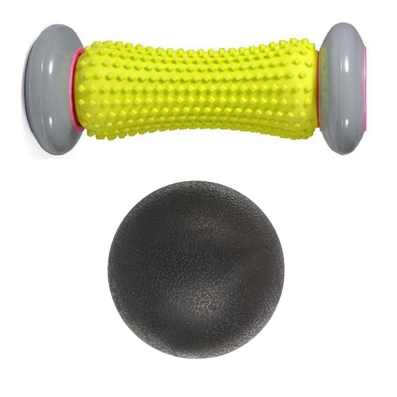 Bodylastics Foot Massage Roller & Lacrosse Massage Ball for Plantar Fasciitis Pain Relief Ergonomic Designed for Reflexology Deep Tissue Muscle Revovery for Total Body - Image 1