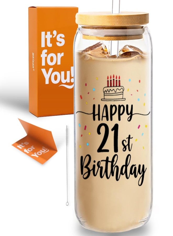 wtisan 21st Birthday Gifts for Her: Him, Finally 21, Happy 21st Birthday Gift Set - Image 1
