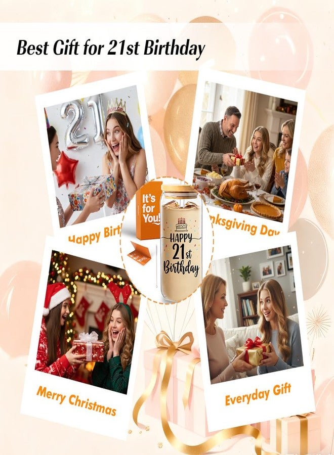 wtisan 21st Birthday Gifts for Her: Him, Finally 21, Happy 21st Birthday Gift Set - Image 5