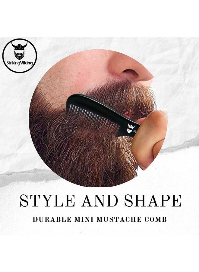 Triking Viking Mustache Wax And Comb Kit Beard And Moustache Wax For Men With Strong Hold Natural Beeswax Helps Tame Style And Groom (Sandalwood Scent 2 Ounce Size)