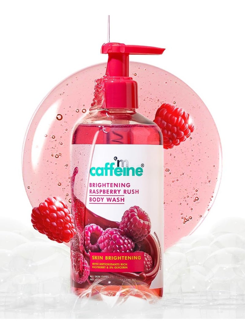 إم كافيين غسول تفتيح الجسم - 300 مل برائحة توت العليق بنكهة الفواكه | غسول الجسم المشرق - 300 مل بعطر توت العليق الفاكهي | مزيل للسمرة ومنظف عميق مع فيتامين سي الغني بفيتامين سي | 5% جلسرين لبشرة مرطبة وناعمة - Image 2