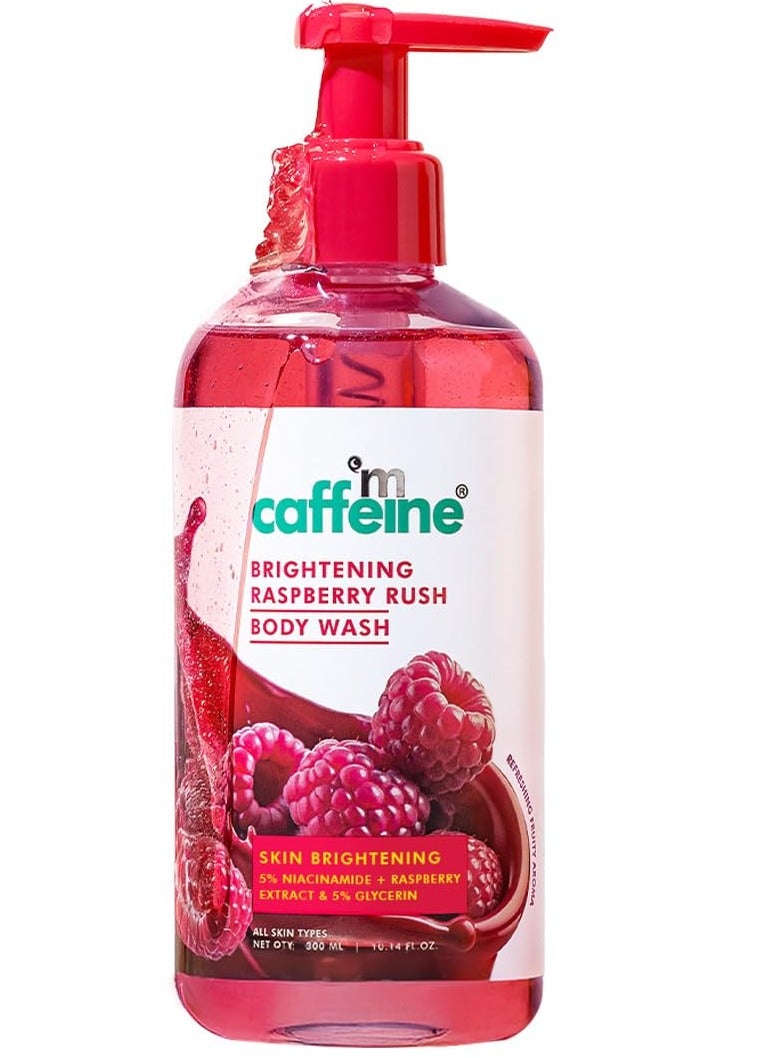 إم كافيين غسول تفتيح الجسم - 300 مل برائحة توت العليق بنكهة الفواكه | غسول الجسم المشرق - 300 مل بعطر توت العليق الفاكهي | مزيل للسمرة ومنظف عميق مع فيتامين سي الغني بفيتامين سي | 5% جلسرين لبشرة مرطبة وناعمة - Image 1