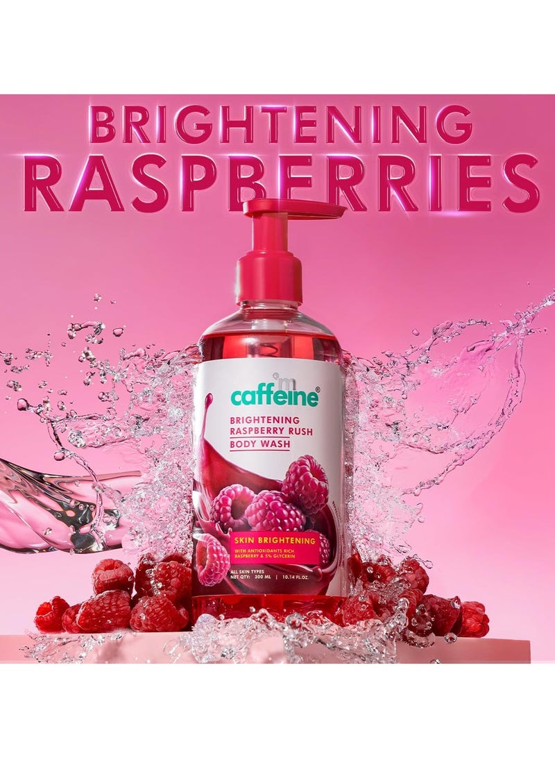 إم كافيين غسول تفتيح الجسم - 300 مل برائحة توت العليق بنكهة الفواكه | غسول الجسم المشرق - 300 مل بعطر توت العليق الفاكهي | مزيل للسمرة ومنظف عميق مع فيتامين سي الغني بفيتامين سي | 5% جلسرين لبشرة مرطبة وناعمة - Image 3