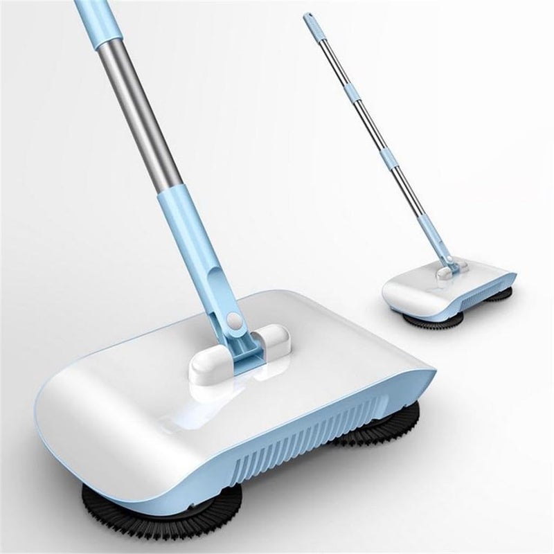 Carpet Rake Push Broom Resolve Carpet Cleaner Manual Carpet Sweeper with Horse Hair,Non-Electric Silent Carpet Roller Brush Push Type