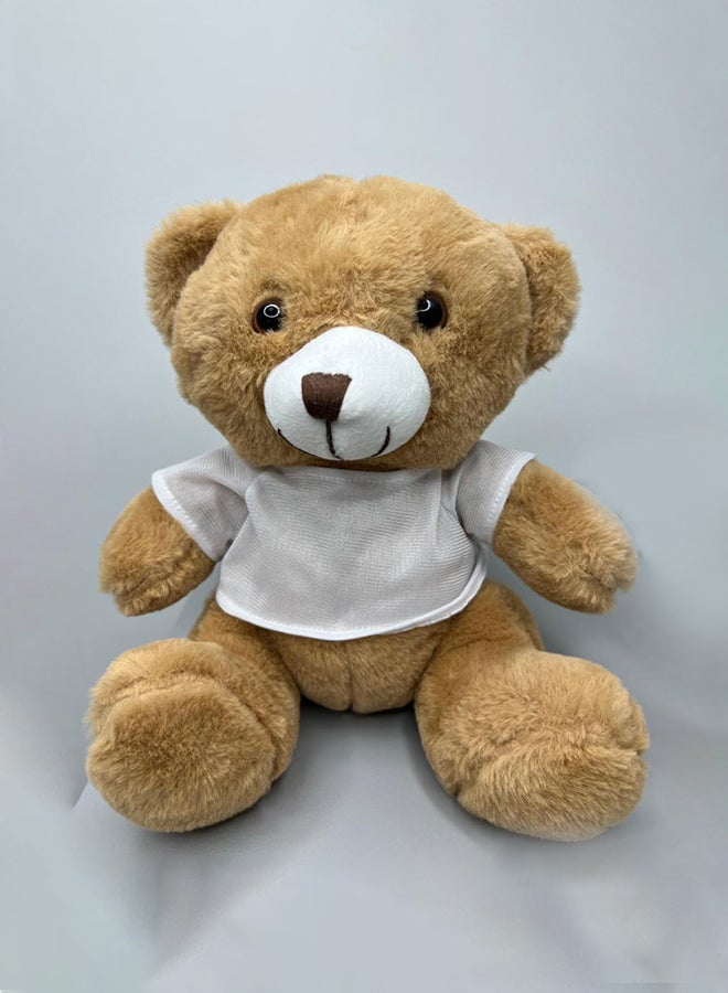 Floral lane Flower Shop Teddy Bear with White T-Shirt 