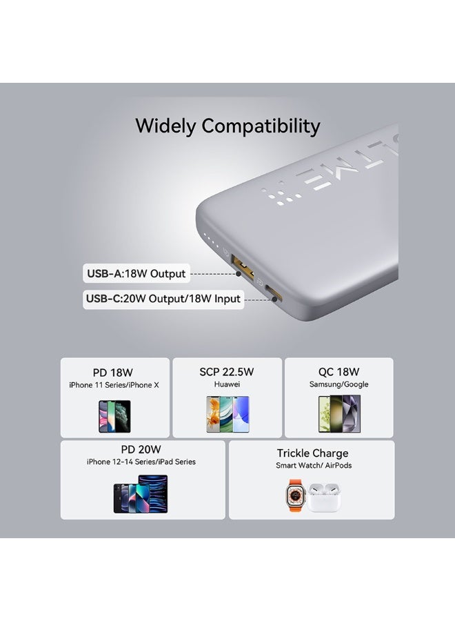 فولتمي شاحن متنقل فولتمي هايبركور بمنفذ USB-C ومنفذ USB بسعة 10000 مللي أمبير وبقوة 22.5 واط - رمادي - Image 5