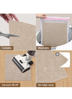 Generic Self Adhesive Carpet Tile ,Self Adhesive Carpet ,Washable Carpet Flooring Tiles, 30*30cm Patchwork Carpet,Peel And Stick Soft Padded Carpet ,Squares Carpet Floor Tile, Machine Washable Easy Diy Install  - Image 5