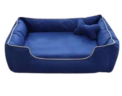 Gorgeous Square Shape Reversible Ultra Soft Ethnic Velvet Bed for Dog/Cat (Blue,Medium) - Image 2