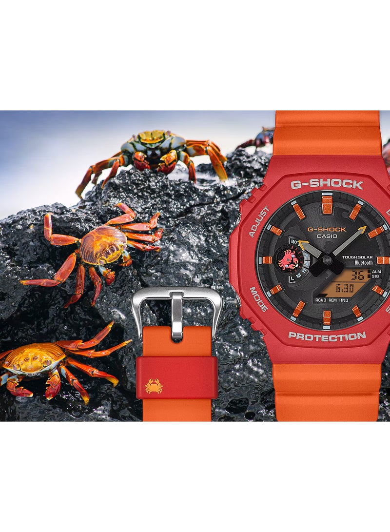 CASIO ساعة جي شوك GA-B2100DF-4A من مؤسسة تشارلز داروين للرجال - شمسية، بلوتوث، ريزين حيوي، مقاومة للماء حتى 200م - Image 4