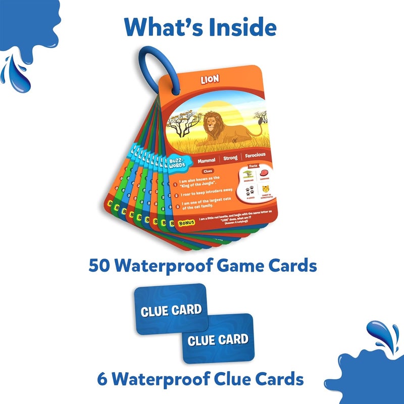 Skillmatics Guess in 10 Splash, Educational Toy & Card Game for Pool, Beach, Boat Trips, Fun Travel Gift for Kids, Teens & Adults, Ages 6, 7, 8, 9 & Up, 2-6 Players - Image 2