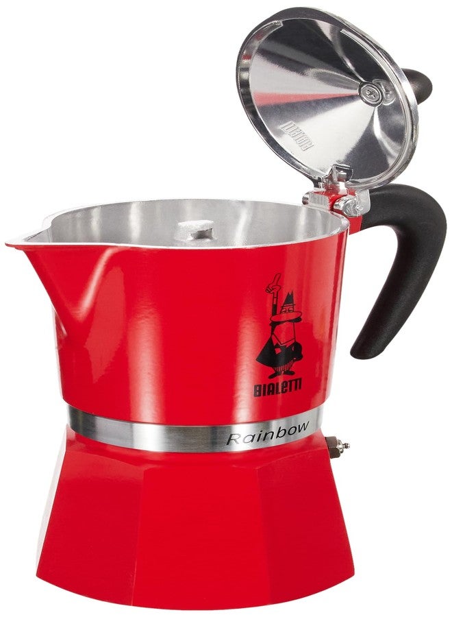 Bialetti Moka Express Rainbow (Red, 6 Cups) - Image 4