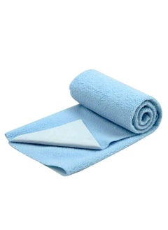 MOM'S HOME Moms Home Mattress Protector Waterproof Dry Sheet For Baby 0 3 Months ; Pack Of 2 ; 70X50 Cm ; Blue & Orange  - Image 4