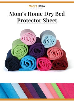 MOM'S HOME Moms Home Mattress Protector Waterproof Dry Sheet For Baby 0 3 Months ; Pack Of 2 ; 70X50 Cm ; Blue & Orange  - Image 5