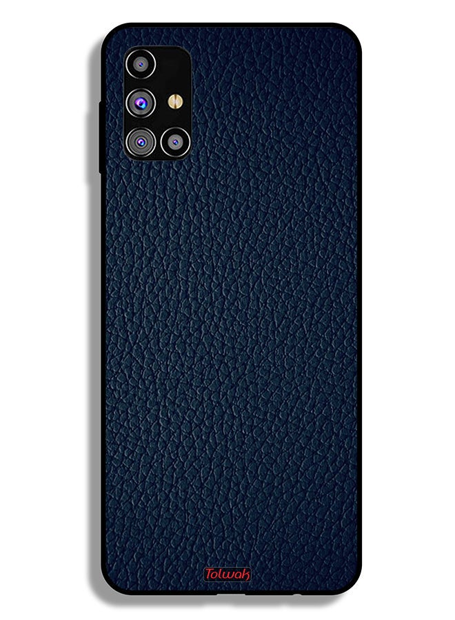 Tolwak Samsung Galaxy M31s Protective Case Cover Leather Pattern - Image 2