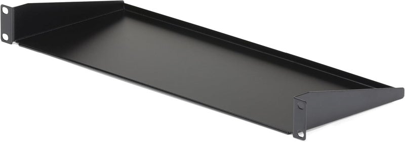 StarTech .com 1U Server Rack Shelf - Universal Rack Mount Cantilever Shelf for 19" Network Equipment Rack & Cabinet - Heavy Duty Steel – Weight Capacity 33lb/15kg - 7" Deep Tray, Black (CABSHELF1U) - Image 1