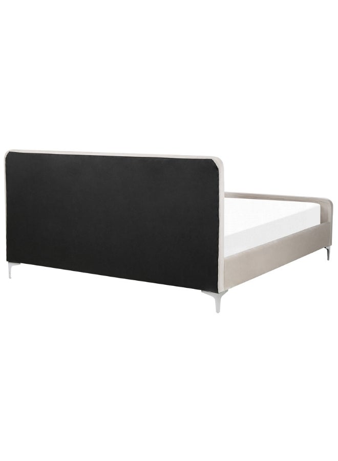 Bed and Mattress Home Sleep Haven Upholstered King Size ( Mattress Size 180 X 200 CM ) Dark Beige Color Bed Size 216 W X 188 L CM ( Mattress Sold Separately ) - Image 4