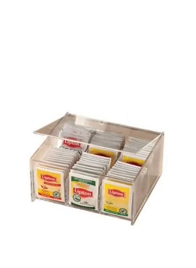 Plastic Tea Bag Organizer with Airtight Lid, Stackable Coffee Capsule Holder    H - Image 2