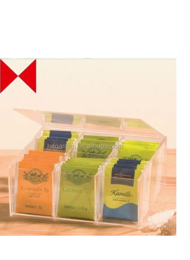 Plastic Tea Bag Organizer with Airtight Lid, Stackable Coffee Capsule Holder    H - Image 3