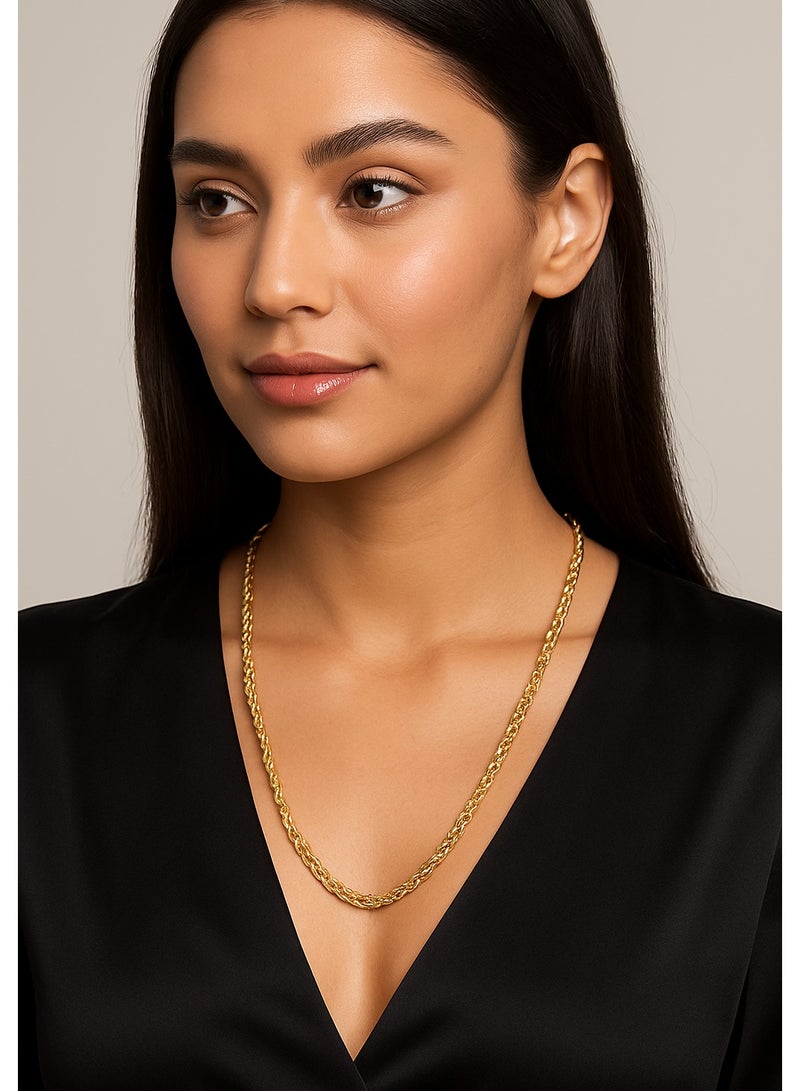 RAM JEWELLERY Luxury Gold Plated Chain Necklace for Women & Men | Stylish Unisex Fashion Jewelry | Elegant Rope Design | Premium Lightweight Daily Wear & Party Accessory | Trendy Neck Jewelry Gift for Him & Her | Durable Shine, Anti-Tarnish Finish | Classic Timeless Style Necklace Chain - Image 1