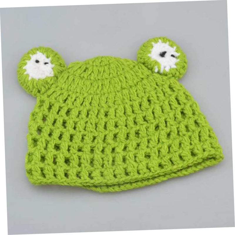 Uonlytech Baby Photography Prop Kit Frog Hat Blanket Set Knit for Newborn Photo Props - Image 5