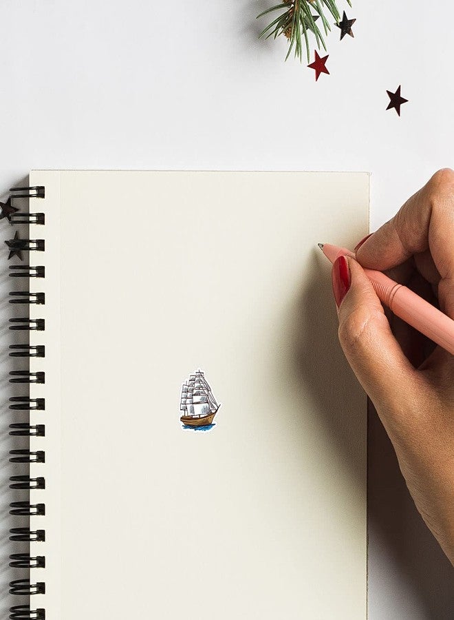 GUVSPTI Sailing Boat Planner Stickers, 0.5in Scrapbooking Kids DIY Calendar Crafting 208-Pack - Image 3