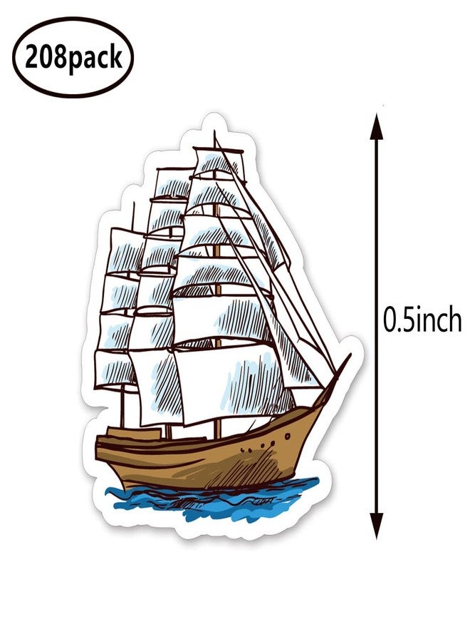 GUVSPTI Sailing Boat Planner Stickers, 0.5in Scrapbooking Kids DIY Calendar Crafting 208-Pack - Image 2