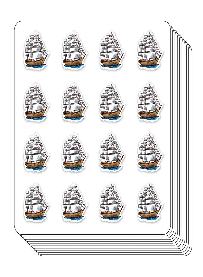 GUVSPTI Sailing Boat Planner Stickers, 0.5in Scrapbooking Kids DIY Calendar Crafting 208-Pack - Image 1
