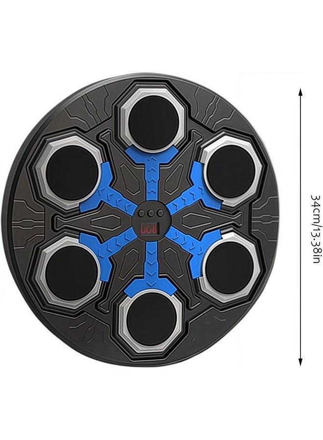 مرحبا القمر Electronic Music Boxing Machine Home Wall Mounted, Portable Smart Bluetooth LED Lights with Boxing Gloves for Home Kids Adult Boxing Training, Stress Release - Image 4