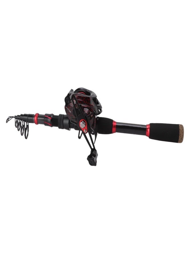 Proberos Fishing Rod and Reel Combos Carbon Fiber Telescopic Fishing Pole Lures Kit for Saltwater Freshwater - Image 2