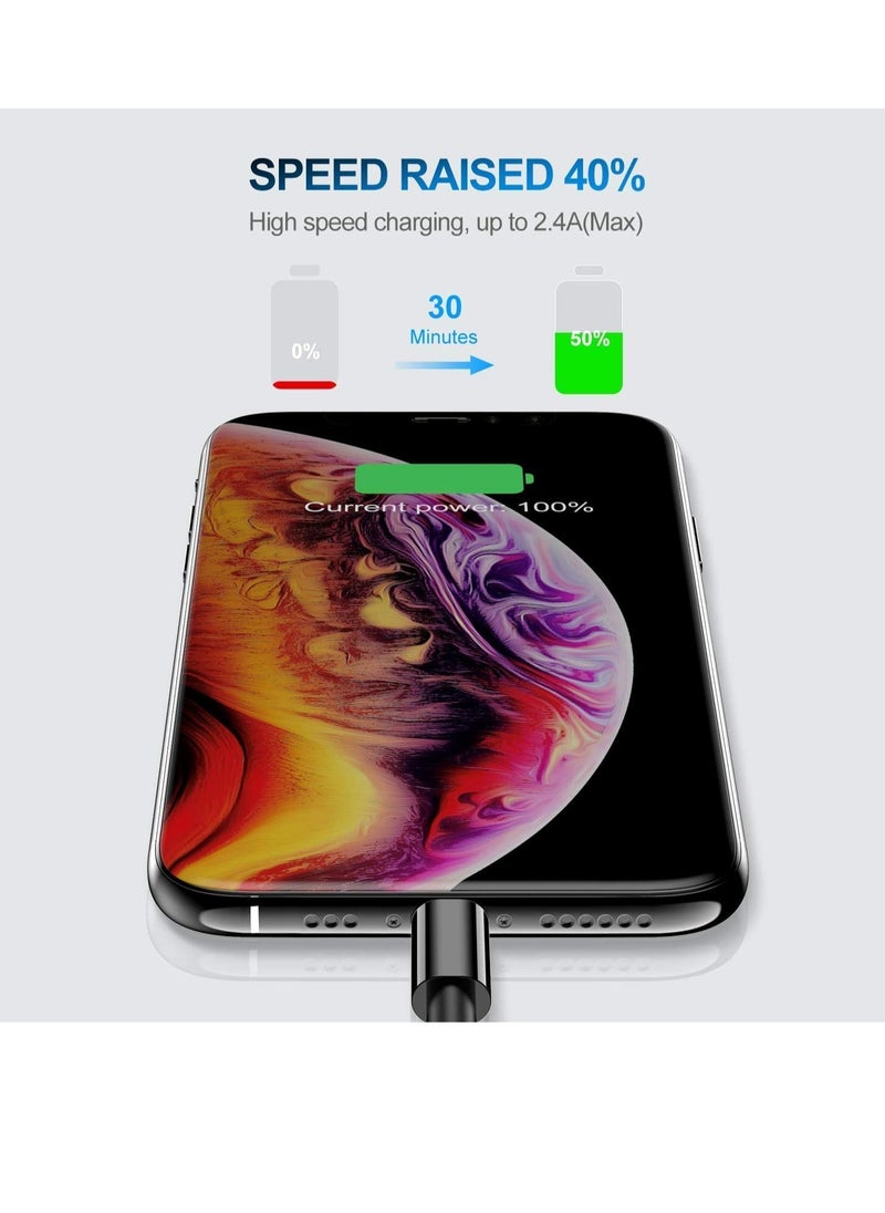 ELTRAZONE - 3 Pack Apple MFi Certified iPhone Charger Cable 1M, Apple Lightning to USB Cable Cord, 2.4A Fast Charging Apple Phone Long Chargers for iPhone 12/11/11Pro/11Max/ X/XS/XR/XS - Image 1
