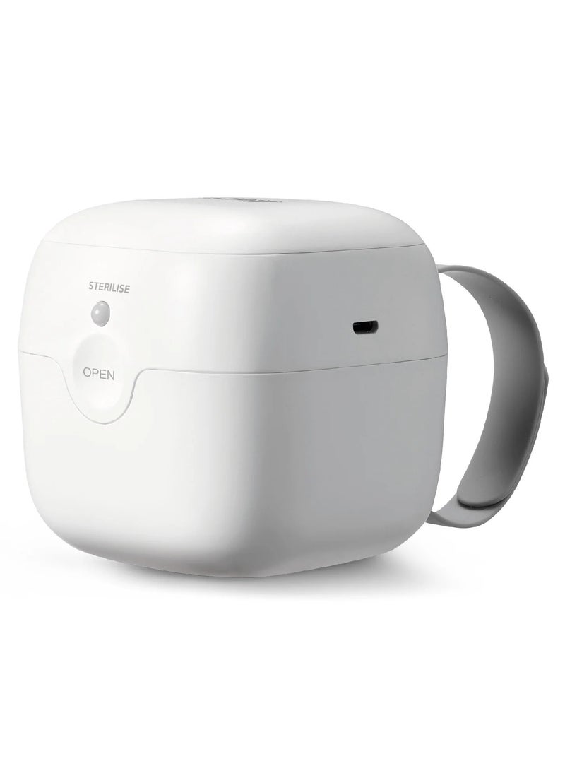 Nuby UV Dummy Steriliser - 1 Minute Sterilising Cycle For Baby Pacifier,  Portable, Fast and Effective UV Electric Sterilising Solution, Kills 99.9% of Germs - Image 1