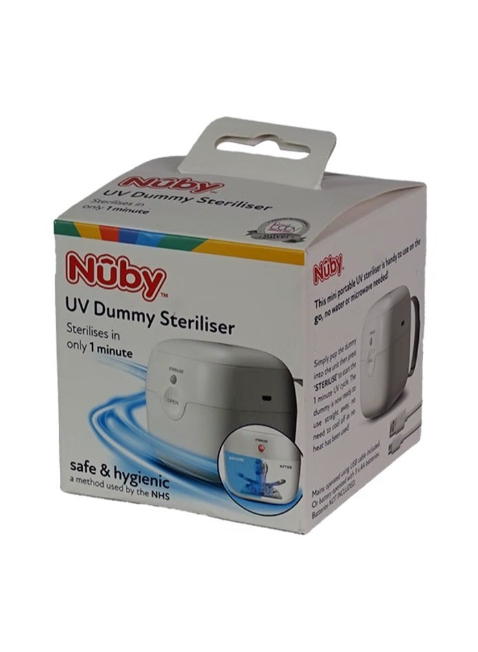 Nuby UV Dummy Steriliser - 1 Minute Sterilising Cycle For Baby Pacifier,  Portable, Fast and Effective UV Electric Sterilising Solution, Kills 99.9% of Germs - Image 4