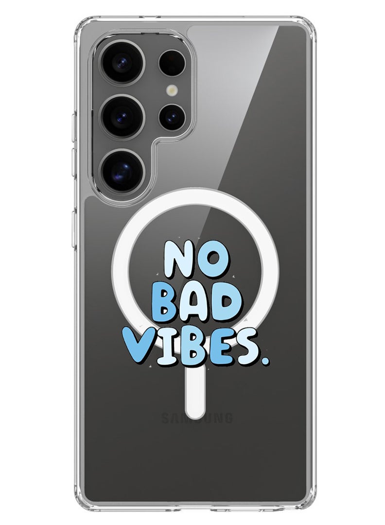 Theodor Magnetic Case for Samsung Galaxy S25 Ultra 6.9-inch Compatible with MagSafe Wireless Charging, Shockproof Phone Bumper Cover No Bad vibes - Image 1