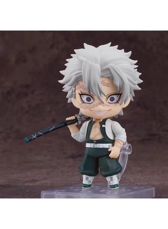 general Demon Slayer Shinazugawa Sanemi Movable Replacement Face Doll Model Decoration Desktop Decoration Toy Gift for Family and friends - Image 2