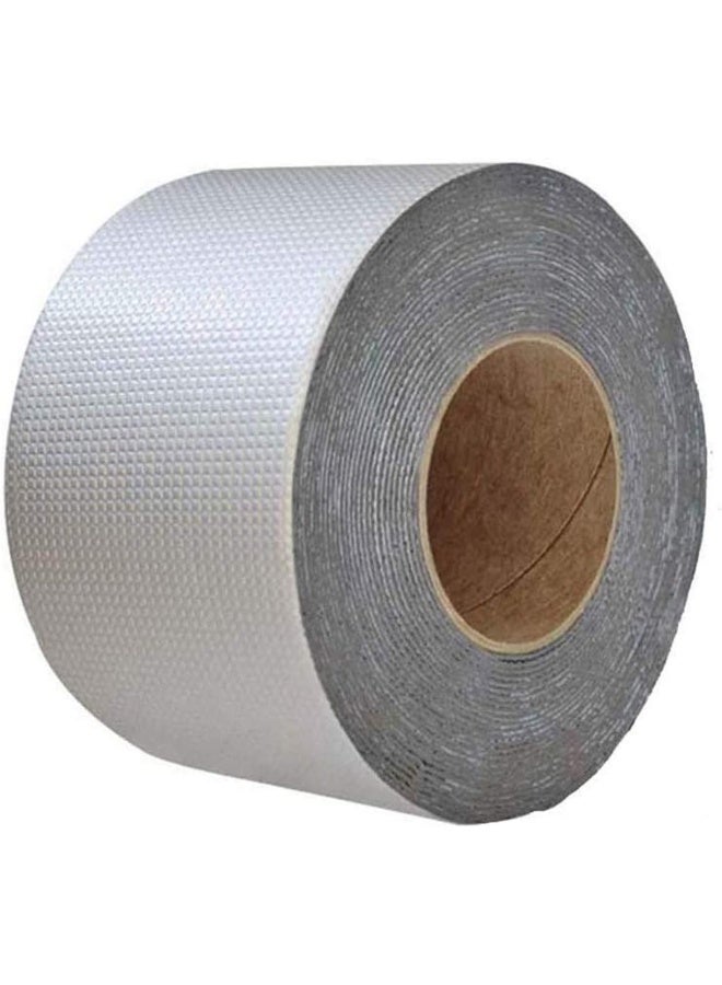 ZHXY Butyl Rubber Aluminium Foil Tape, Super Waterproof Tape Rubber Aluminium Foil Tape, Rubber Roof Flashing Tape For Wall Pipe Chimney Roof Boat Repair - Image 1