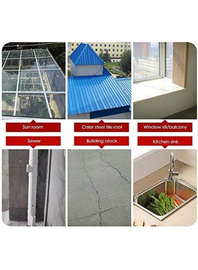 ZHXY Butyl Rubber Aluminium Foil Tape, Super Waterproof Tape Rubber Aluminium Foil Tape, Rubber Roof Flashing Tape For Wall Pipe Chimney Roof Boat Repair - Image 2