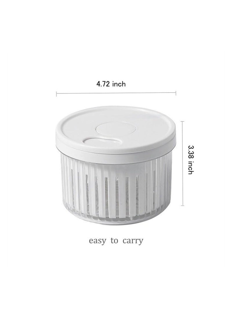 Berry Keeper Container, 3Pack Fruit Storage Containers for Fridge with Lids, Fruit Produce Saver with Removable Strainer Basket, Scallion Storage Box, Fresh Keeper for Scallion Ginger Garlic