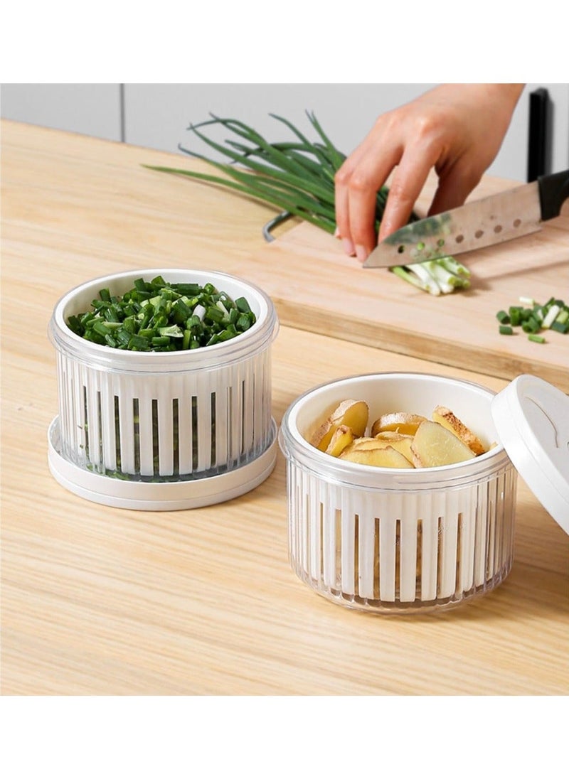 Berry Keeper Container, 3Pack Fruit Storage Containers for Fridge with Lids, Fruit Produce Saver with Removable Strainer Basket, Scallion Storage Box, Fresh Keeper for Scallion Ginger Garlic