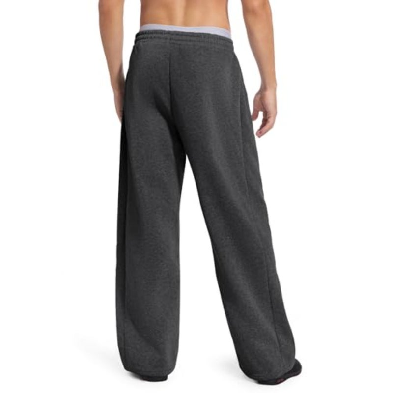Men's Sweatpants Joggers Baggy Wide Leg Lounge Pants with Pockets Casual Athletic Sweats - Image 3