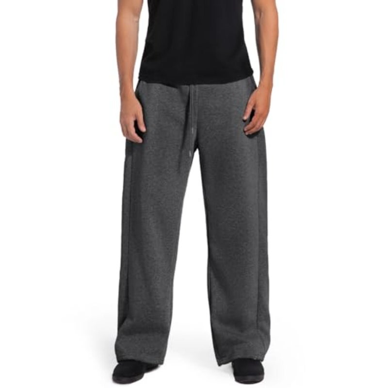 Men's Sweatpants Joggers Baggy Wide Leg Lounge Pants with Pockets Casual Athletic Sweats - Image 4