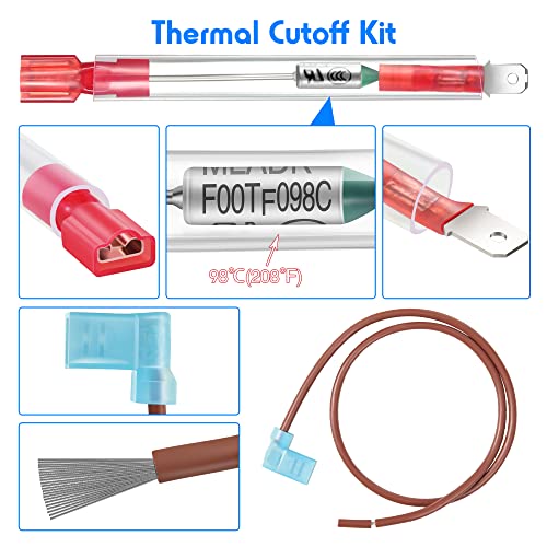 Dreyoo مجموعة قطع حرارية لسخان المياه RV من Dreyoo مع مجموعة ترموستات ECO، قطعة بديلة مدرجة من UL متوافقة مع Atwood 91447 93866 (2 قطعة) - Image 3