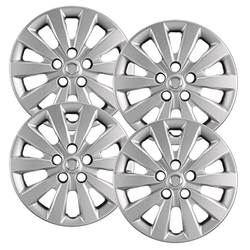 Hubcaps.com - Premium Quality 16" Silver Hubcaps / Wheel Covers fits Nissan Sentra, Heavy Duty Construction (Set of 4) - Image 1