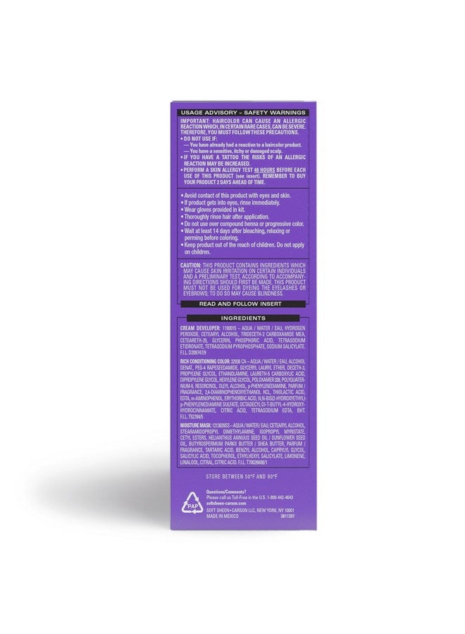 SoftSheen-Carson Dark And Lovely Fade Resist Rich Conditioning Hair Color Permanent Hair Color Up To 100 Percent Gray Coverage Brilliant Shine With Argan Oil And Vitamin E Natural Black - Image 5