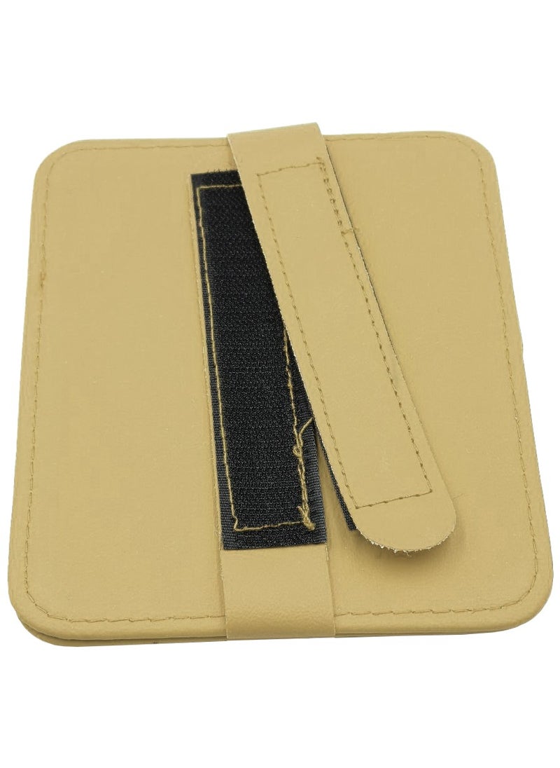 Nissan Leather Ticket Holder Clip Car Glasses Holder Clip Car Card Wallet Car Sun Visor Organizer NISSAN Beige SV-0002  - Image 4