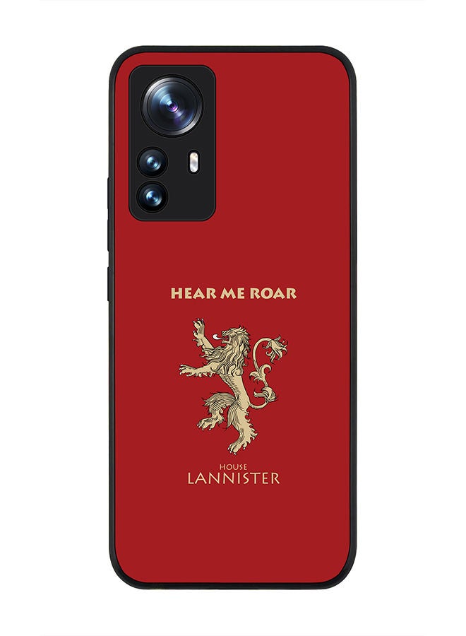 Stylizedd Rugged Black edge case for Xiaomi 12 Pro Slim fit Soft Case Flexible Rubber Edges Anti Drop TPU Gel Thin Cover - GOT House Lannister - Image 1